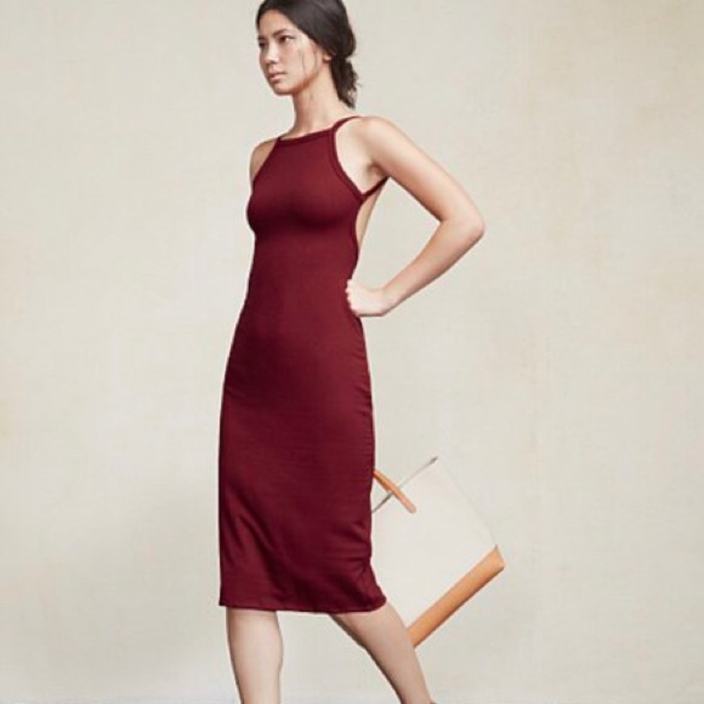 Reformation Red Carson Dress